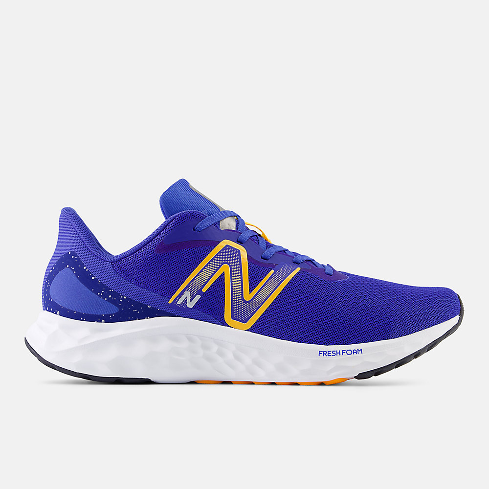 New Balance Fresh Foam Arishi V4 Shoes Marine Blue with Hot Marigold